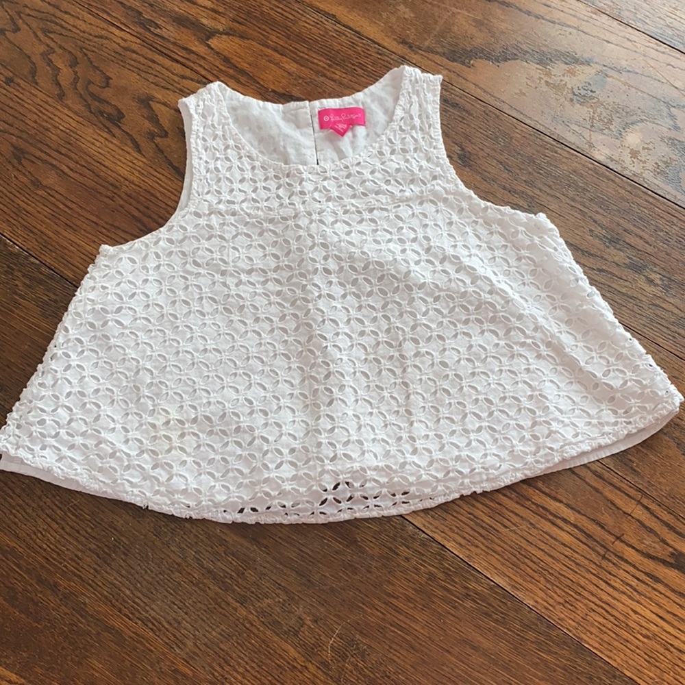 Lilly Pulitzer for Target white eyelet lace top Girls xl